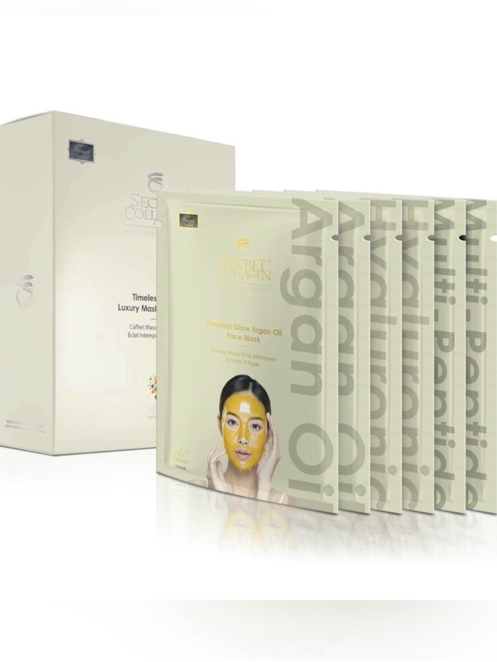 Secret Collagen Timeless Glow 6 Piece Face Mask Set ~ Retail $810